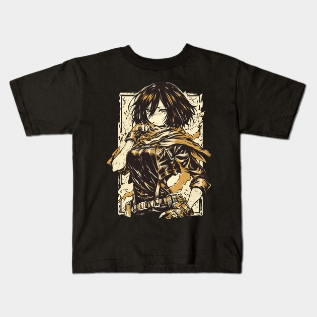 mikasa Kids T-Shirt by StevenBag